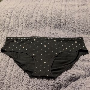 Victoria's Secret Black and White Polka Dot Briefs